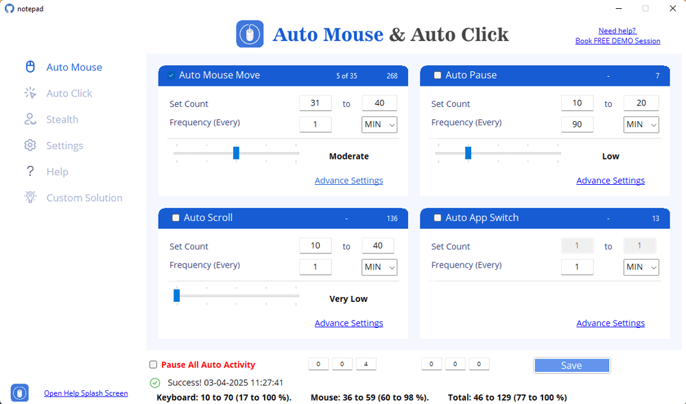 Auto Mouse & Auto click Screenshot
